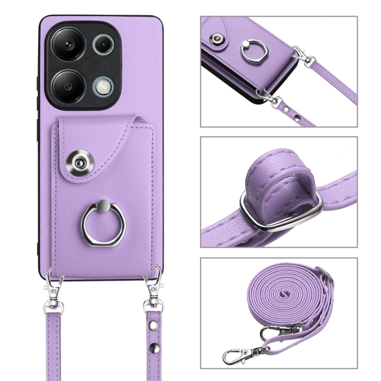 Xiaomi Note 13 Pro 4G. Funda con porta tarjeta + anillo y correa