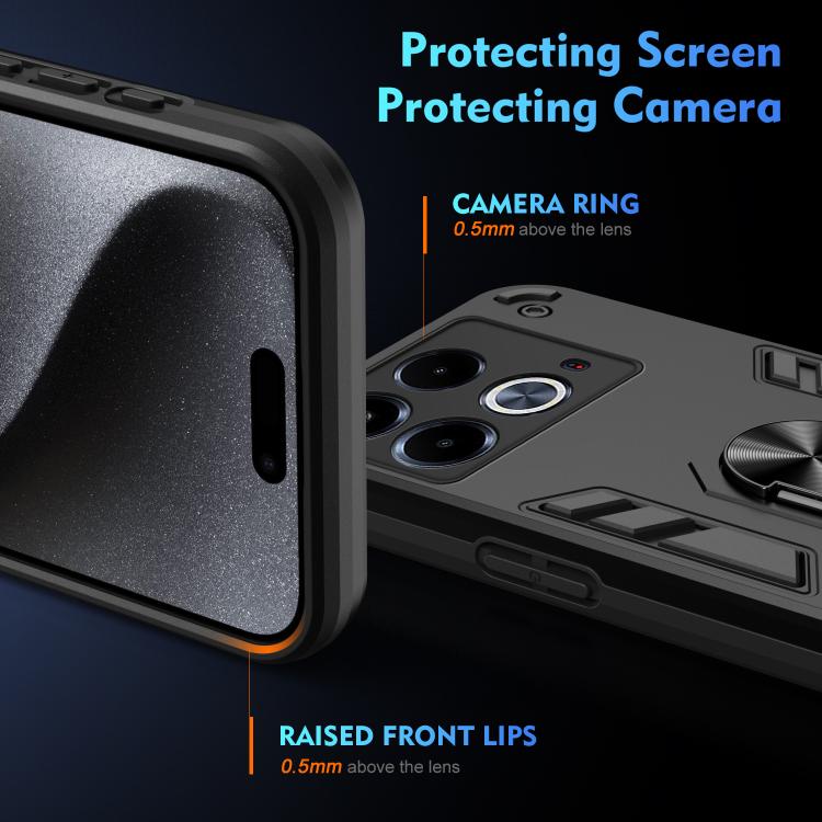Infinix Note 40. Funda antigolpes TPU+PC con anillo magnético