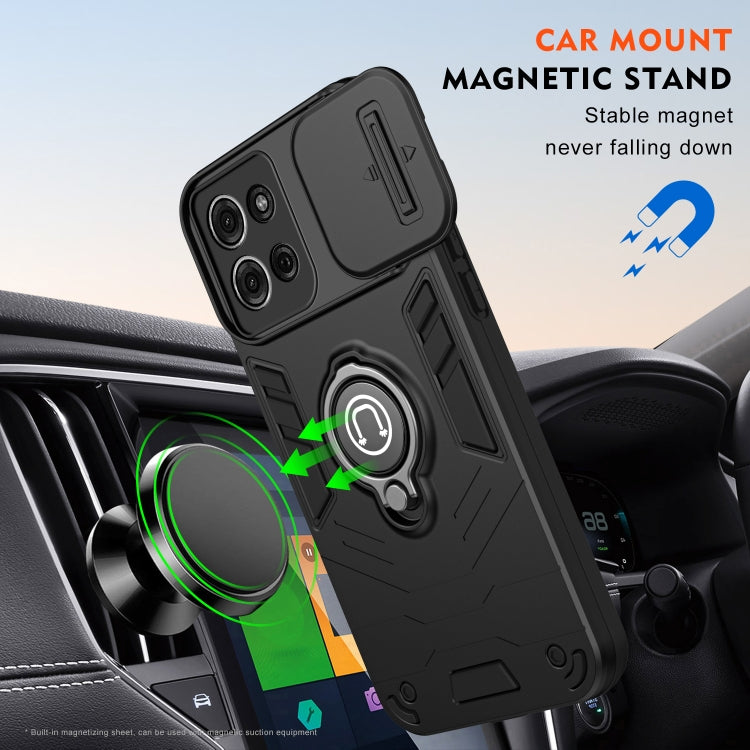 Motorola G75. Funda Camshield TPU+PC con anillo compatible con soportes magnéticos