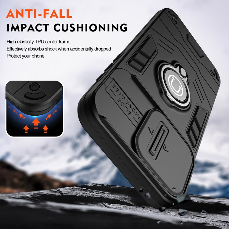 Motorola G75. Funda Camshield TPU+PC con anillo compatible con soportes magnéticos