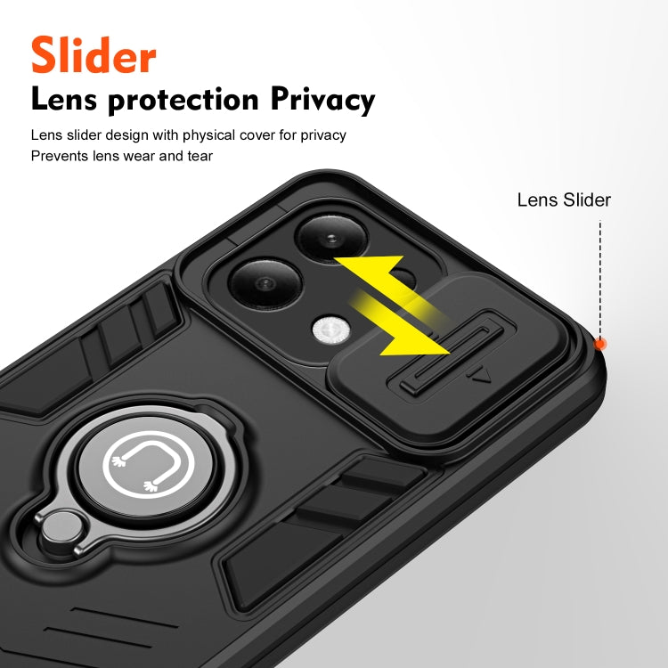 Xiaomi Note 13 4G. Funda Camshield TPU+PC con anillo compatible con soportes magnéticos