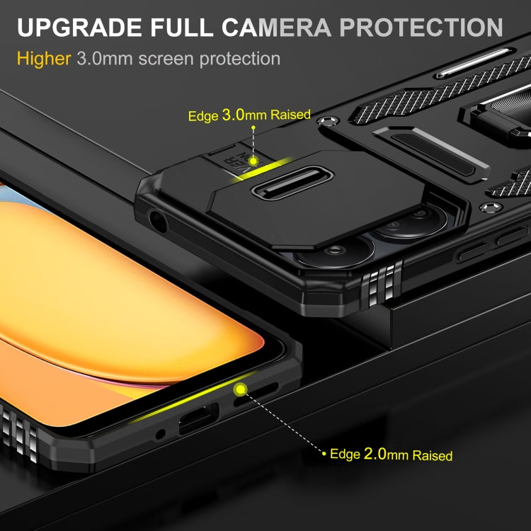 Xiaomi 13C/ Poco C65. Funda Armor Camshield PC+TPU con anillo stand