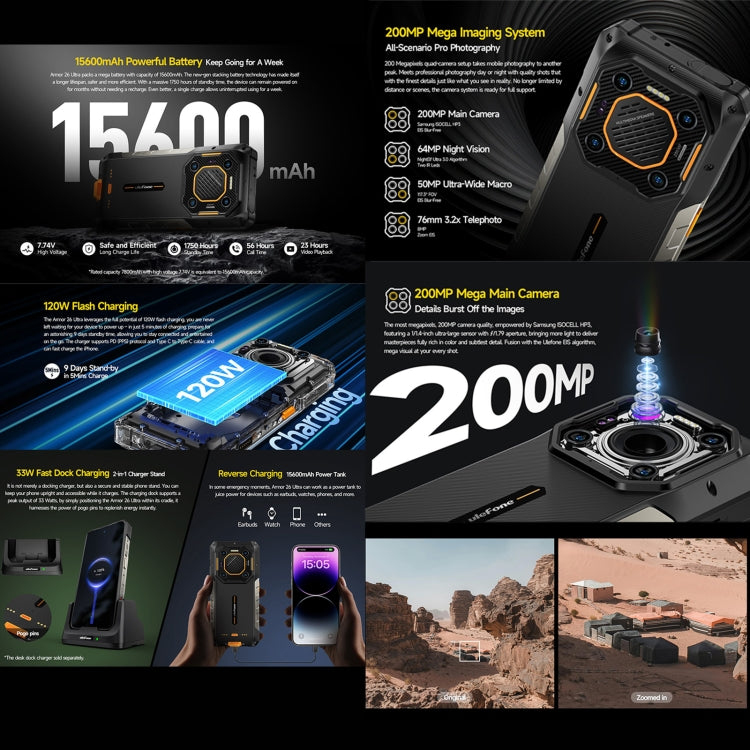Ulefone Armor 26 Ultra Walkie Talkie. 12GB+512GB. 6.78 pulgadas. Android 13. Red 5G. 3 sin interés.