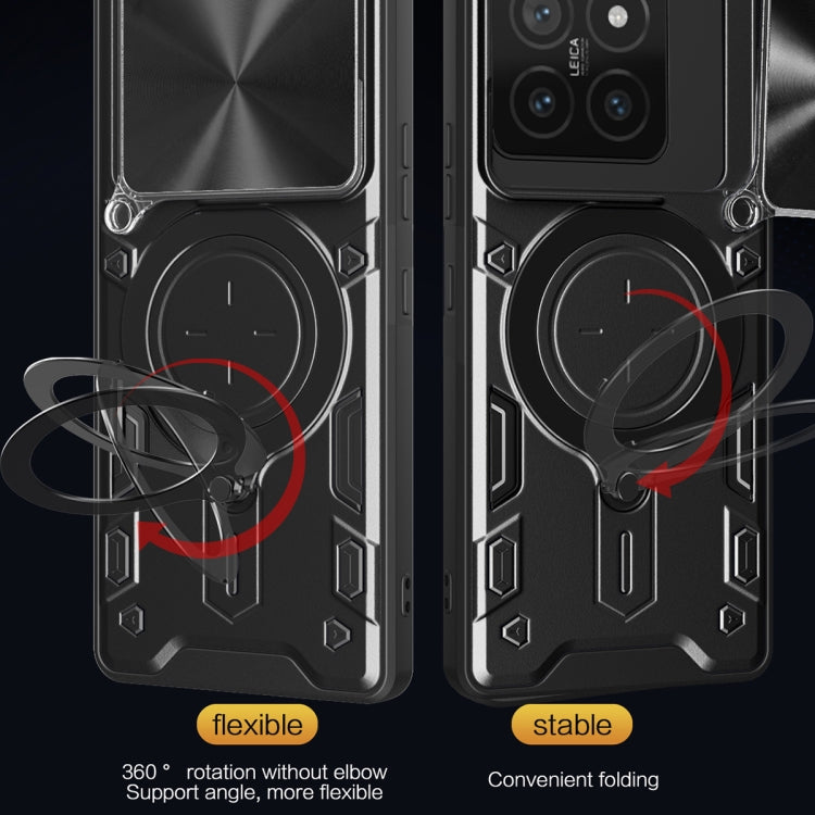 Xiaomi 14T. Funda Camshield con anillo stand TPU+PC