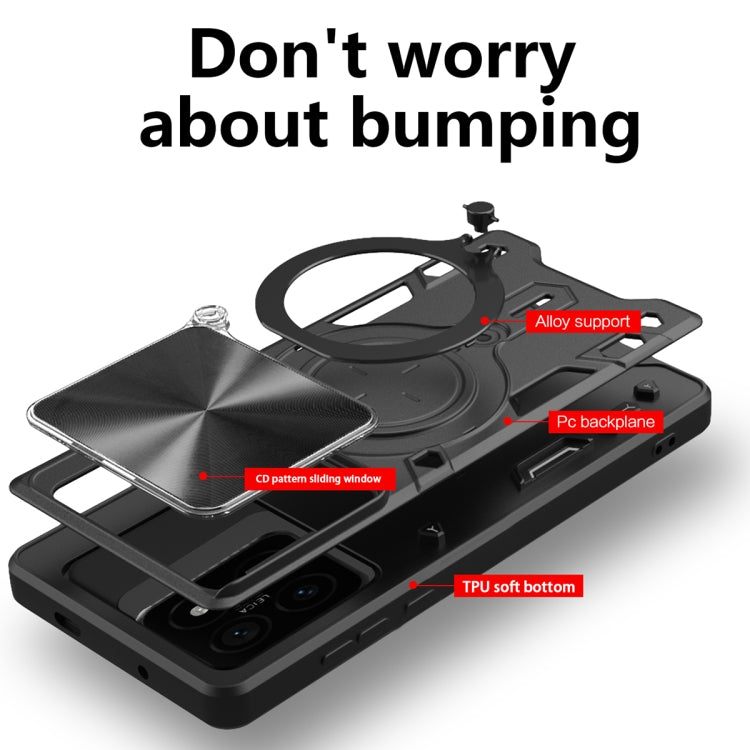 Xioami 14T PRO. Funda Camshield con anillo compatible con soportes magnéticos