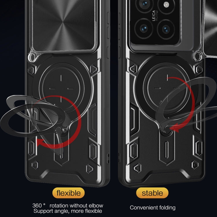 Xioami 14T PRO. Funda Camshield con anillo compatible con soportes magnéticos