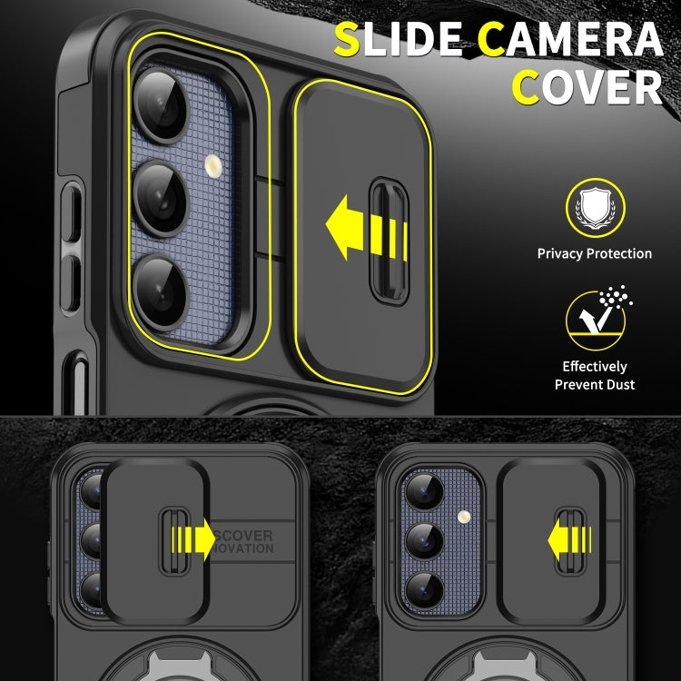 Samsung A35/A55. Funda Camshield con anillo compatible con soportes magnéticos