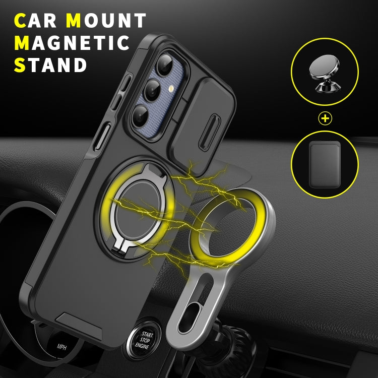 Samsung A35/A55. Funda Camshield con anillo compatible con soportes magnéticos