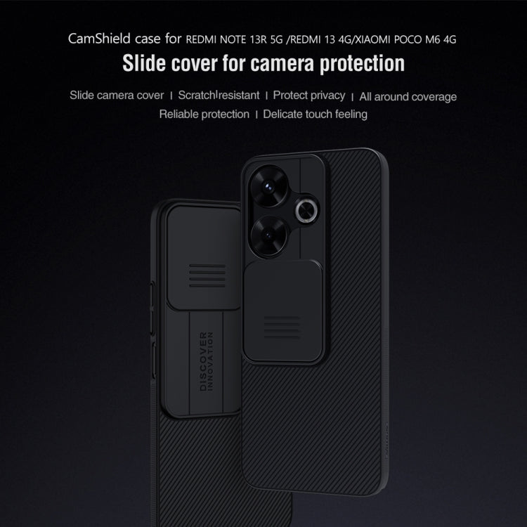 Xiaomi Poco M6 4G/Note 13R 5G/134G. Funda NILLKIN Black Mirror Series Camshield PC