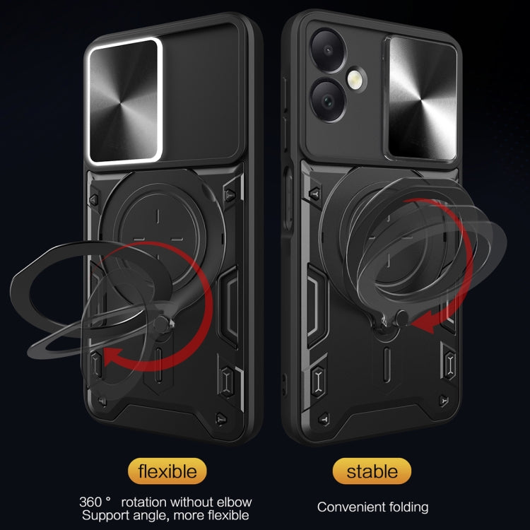 Samsung A06. Funda Camshield TPU+PC con anillo stand magnético