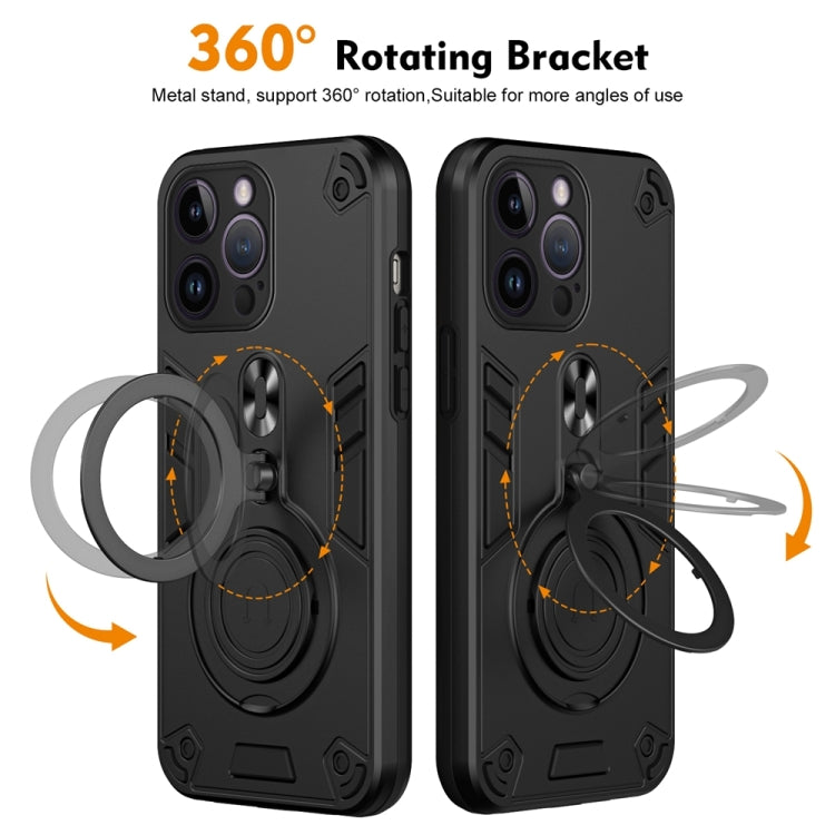 IPhone 14 Pro Max. Funda híbrida PC+TPU con anillo holder