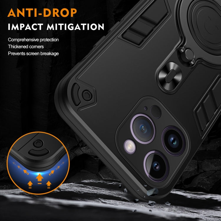 IPhone 14 Pro Max. Funda híbrida PC+TPU con anillo holder