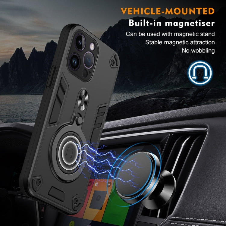 IPhone 14 Pro Max. Funda híbrida PC+TPU con anillo holder
