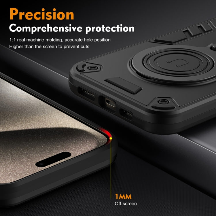 Tecno Pova 6. Funda híbrida TPU+PC con anillo stand