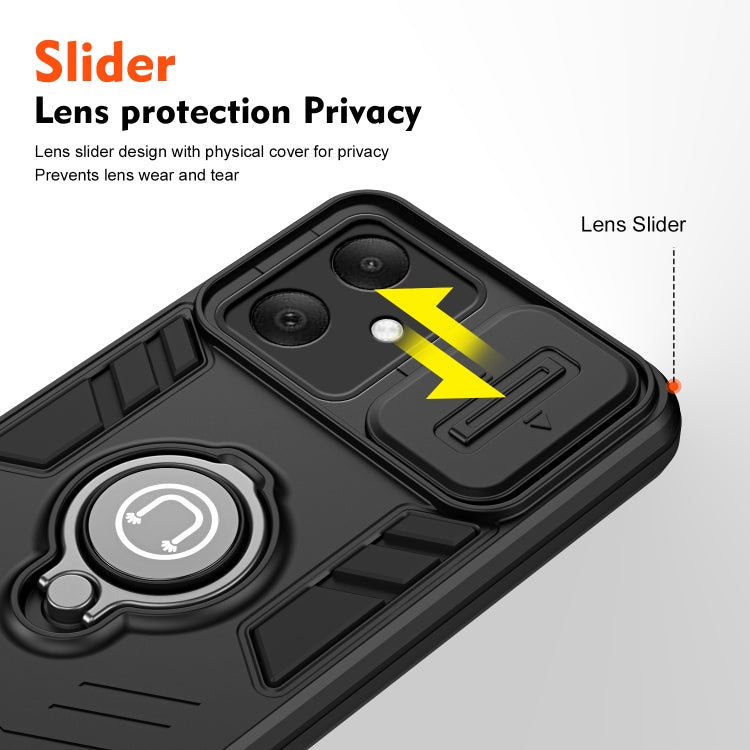 Samsung A06. Funda Camshield TPU+PC con anillo magnético