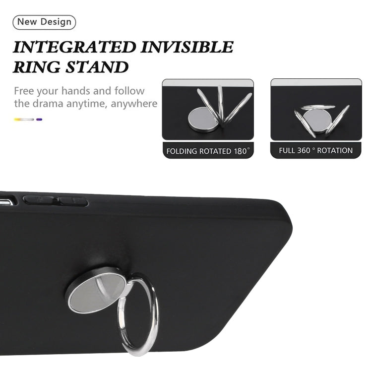 Samsung A26. Funda Soft TPU con anillo magnético (negro)