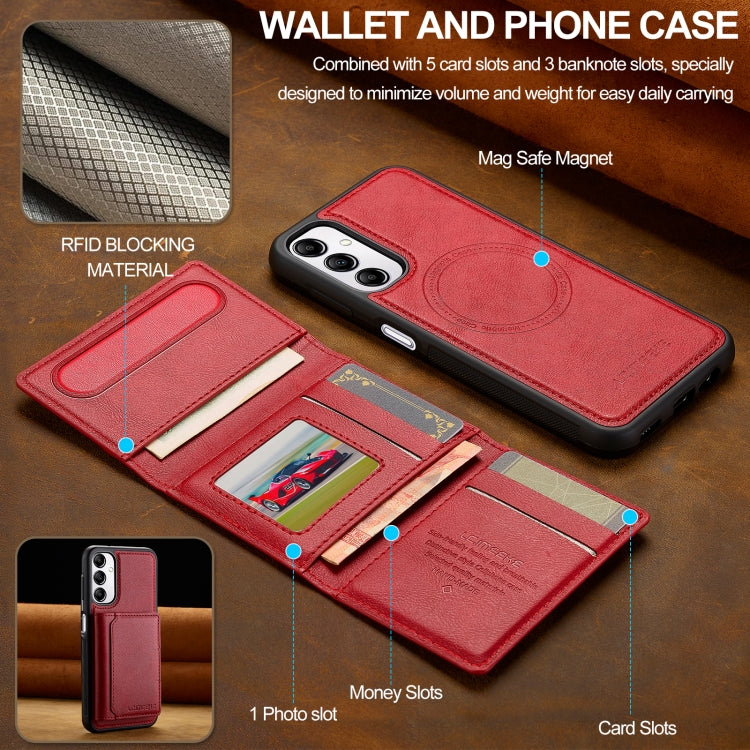 Samsung A54 5G. Funda LC.IMEEKE con porta tarjetas desmontable anti RFID