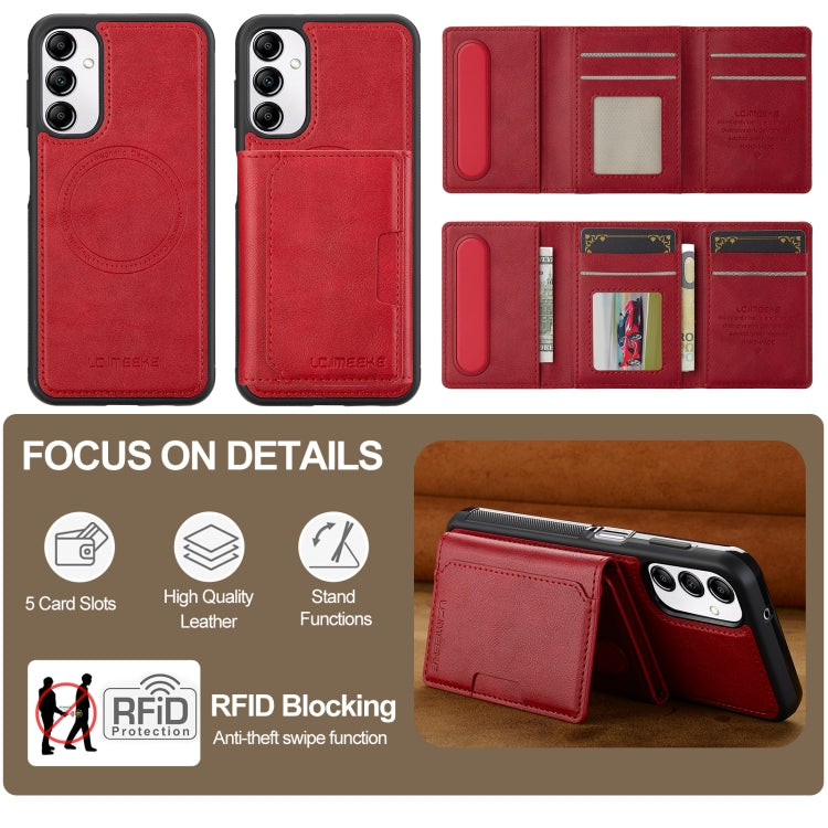 Samsung A54 5G. Funda LC.IMEEKE con porta tarjetas desmontable anti RFID