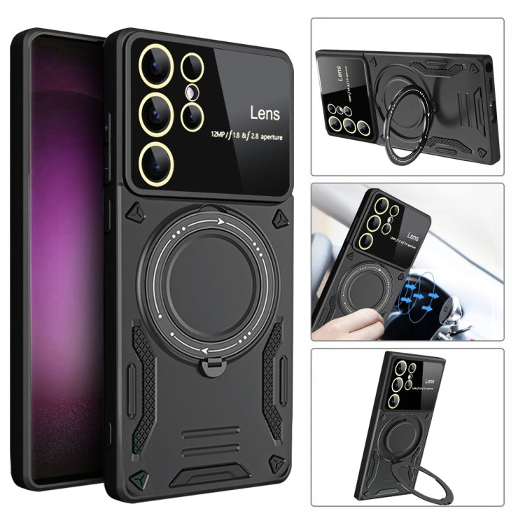 Samsung S25 Ultra 5G. Funda compatible MagSafe con protector de lentes y anillo