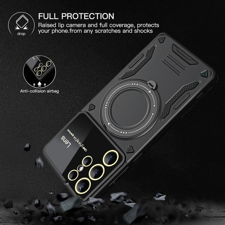 Samsung S25 Ultra 5G. Funda compatible MagSafe con protector de lentes y anillo