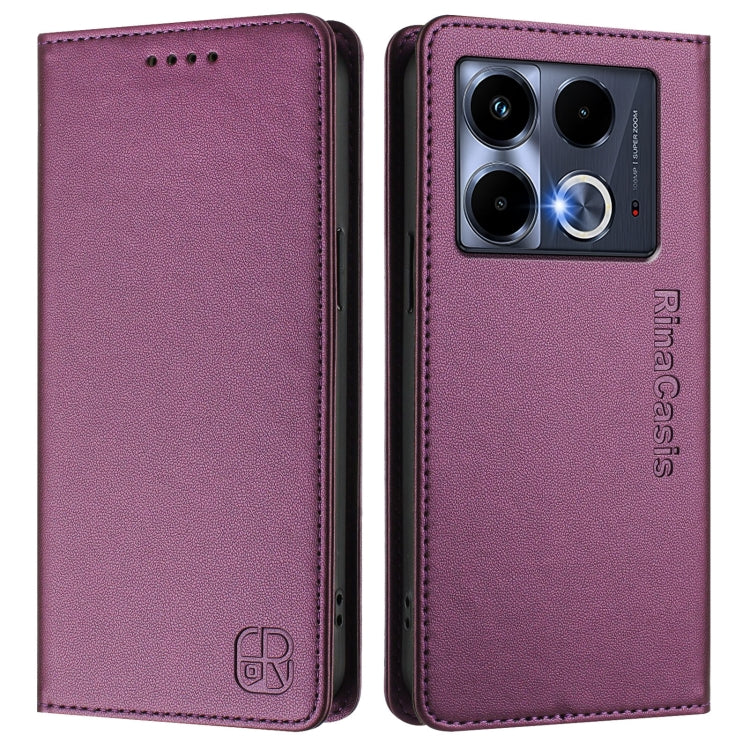 Infinix Note 40. Funda leather case con cierre magnético protección RFID