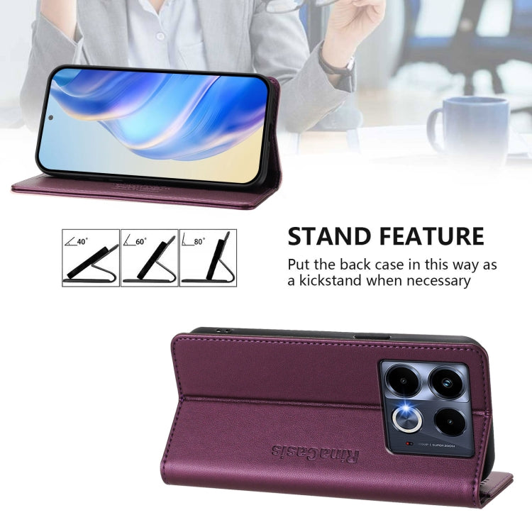 Infinix Note 40. Funda leather case con cierre magnético protección RFID