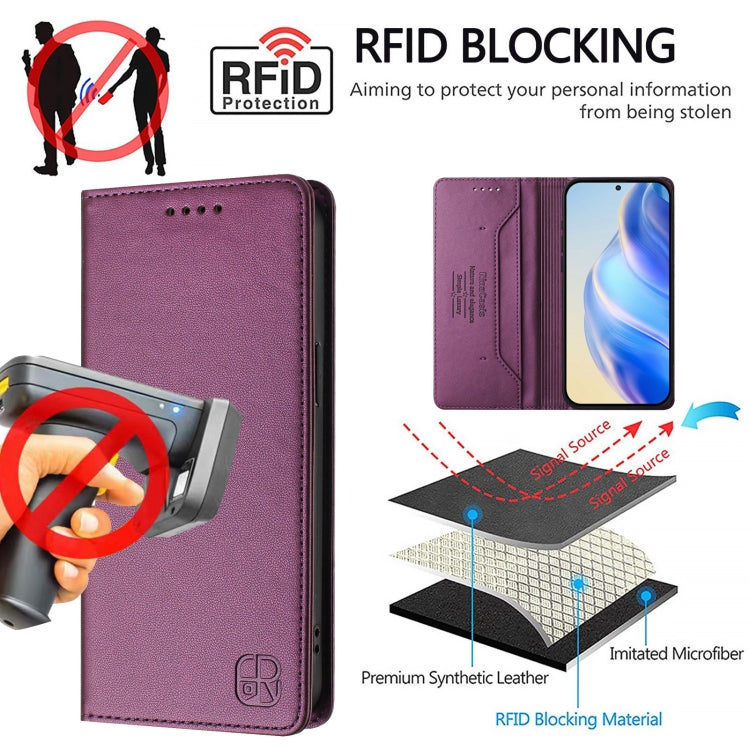 Infinix Note 40. Funda leather case con cierre magnético protección RFID