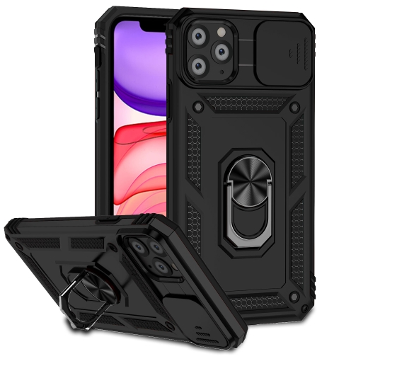 IPhone 11 Pro Max. Funda Camshield TPU+PC con anillo magnético