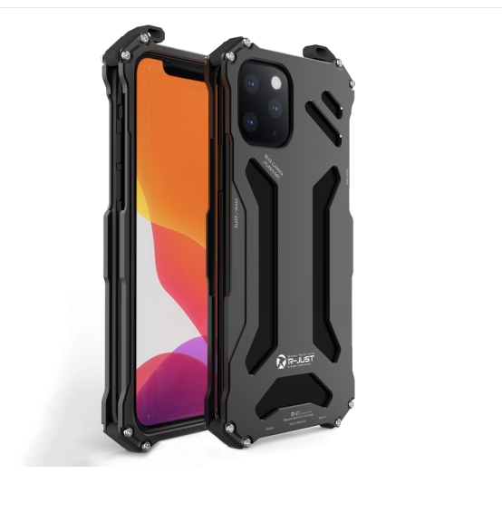 IPhone 12/ 12 Pro. Funda R-Just Armor antigolpes metálica
