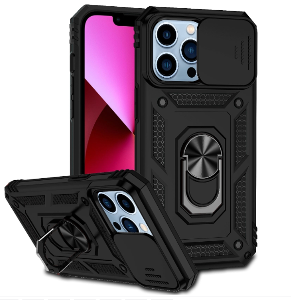 IPhone 13 Pro. Funda Camshield TPU+PC con anillo