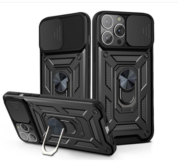 IPhone 13 Pro Max. Funda Camshield TPU+PC con anillo magnético