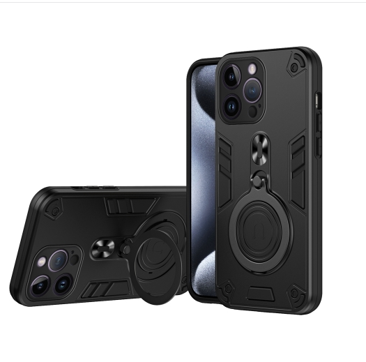 IPhone 14 Pro Max. Funda híbrida PC+TPU con anillo holder