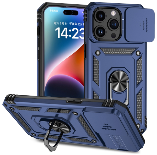 IPhone 15 Pro Max. Funda Camshield TPU+PC con anillo magnético