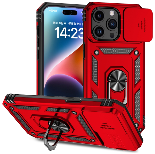 IPhone 15 Pro Max. Funda Camshield TPU+PC con anillo magnético