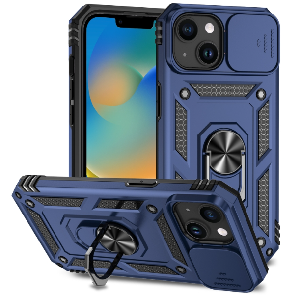 IPhone 15 Plus. Funda Camshield TPU+PC con anillo magnético
