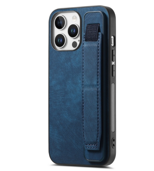 IPhone 16 Pro Max. Funda leather case con correa elástica