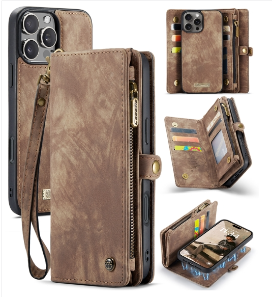 IPhone 16 Pro Max. Funda CaseMe leather case desmontable multifuncional