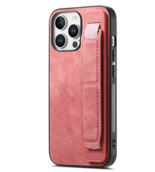 IPhone 16 Pro Max. Funda leather case con correa elástica