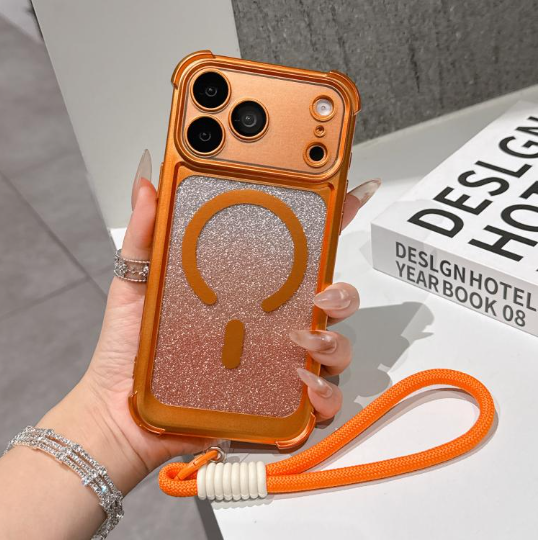 IPhone 17 Pro Max. Leather case/Glitter