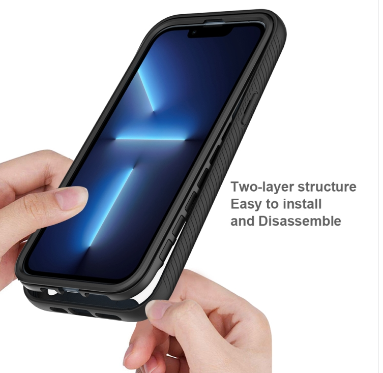 IPhone 14 Pro. Funda 360° con protector de pantalla integrado (negro)