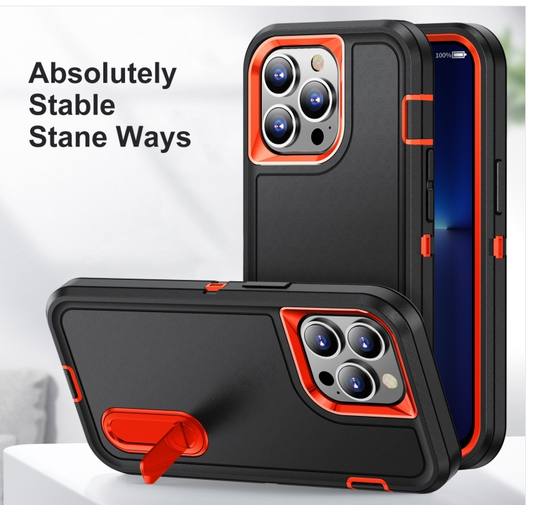 IPhone 14 Pro. Funda 3 en 1 con marco frontal con soporte