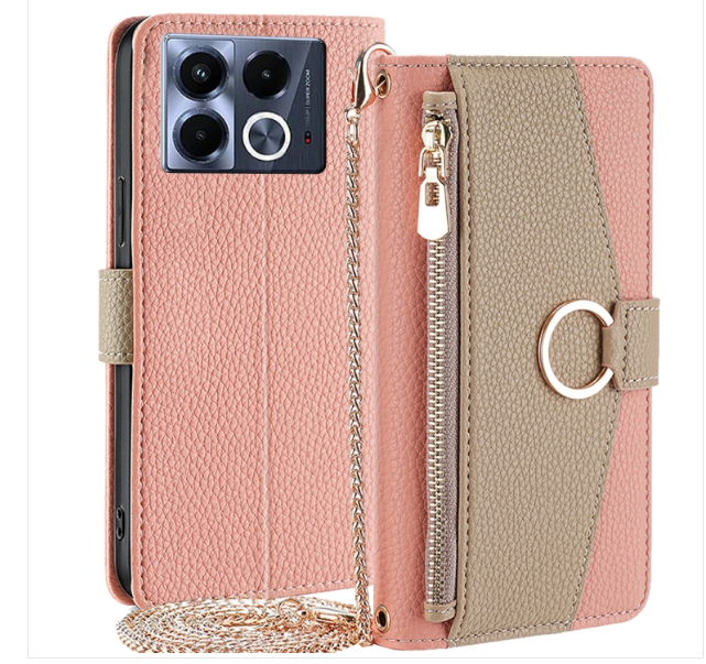 Infinix Note 40. Funda leather case con correa