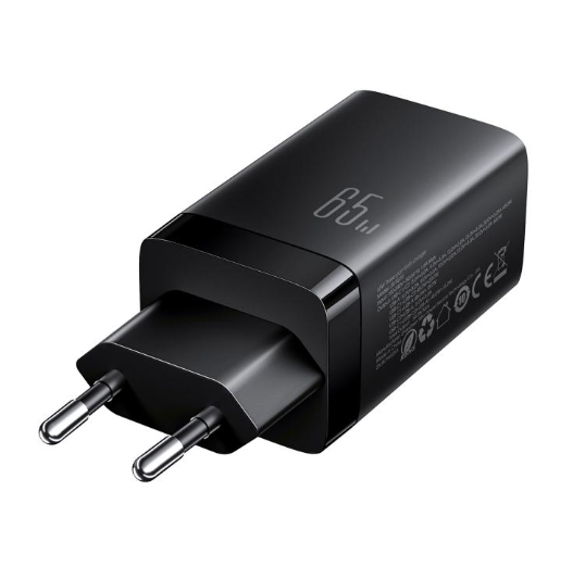 JOYROOM JR-TG10 65W. Cargador GaN Dual Tipo-C, 3 Puertos USB con cable Tipo-C a Tipo-C