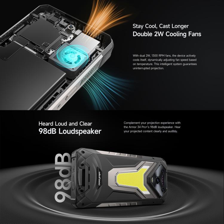 Ulefone Armor 34 Pro Plus. 16GB+512GB, Visión Nocturna, 6.95 pulgadas. 3 sin interés