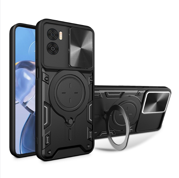 Motorola E22/E22i. Funda Camshield TPU+PC con anillo magnético