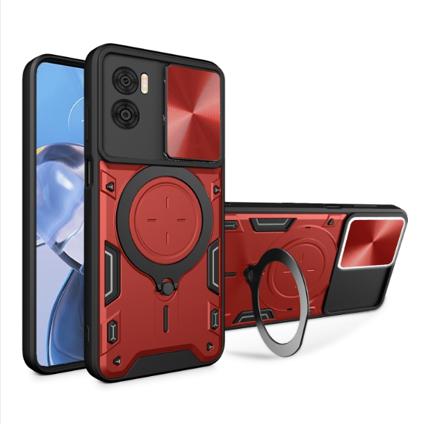 Motorola E22/E22i. Funda Camshield TPU+PC con anillo magnético