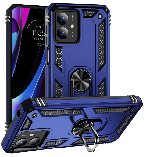 Motorola G14. Funda Armor PC+TPU con anillo compatible con soportes magnéticos