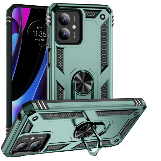 Motorola G14. Funda Armor PC+TPU con anillo compatible con soportes magnéticos
