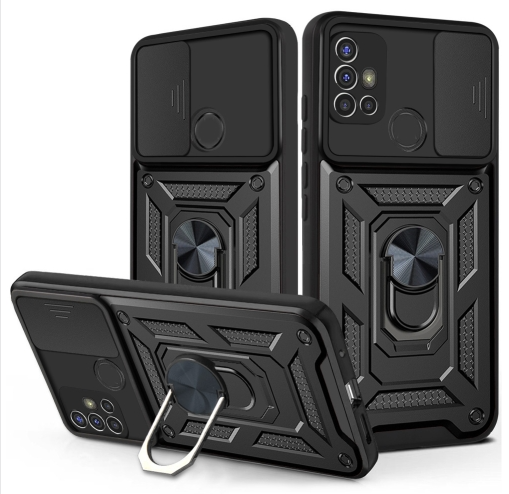 Motorola G30/G20/G10. Funda Camshield TPU+PC con anillo magnético
