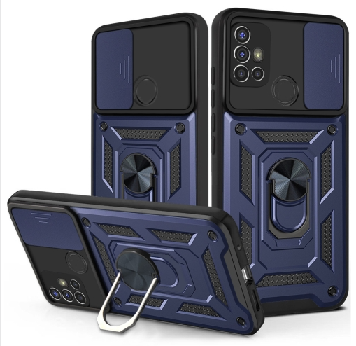 Motorola G30/G20/G10. Funda Camshield TPU+PC con anillo magnético